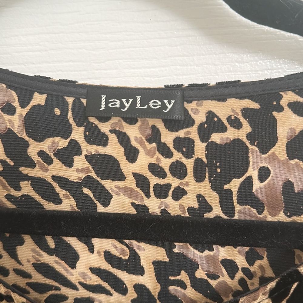 Velvet Leopard Print Cape - image 4